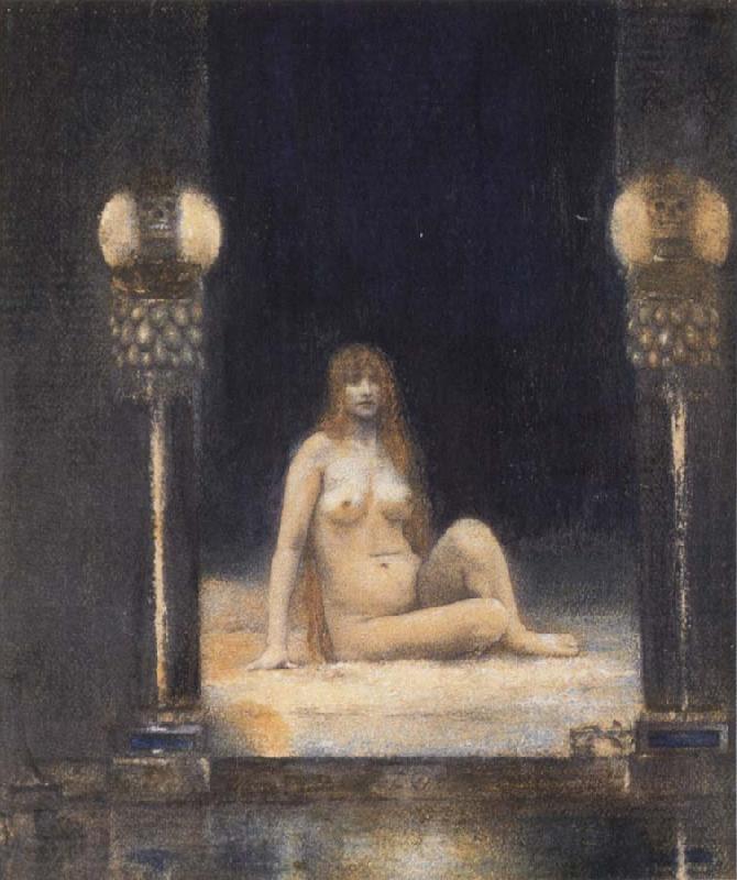 Fernand Khnopff Of Animality Norge oil painting art